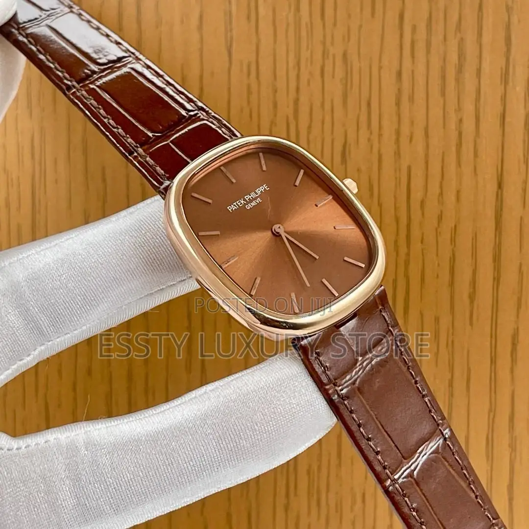 Patek Philippe Quality Luxury Men Genuine Leather Wristwatch