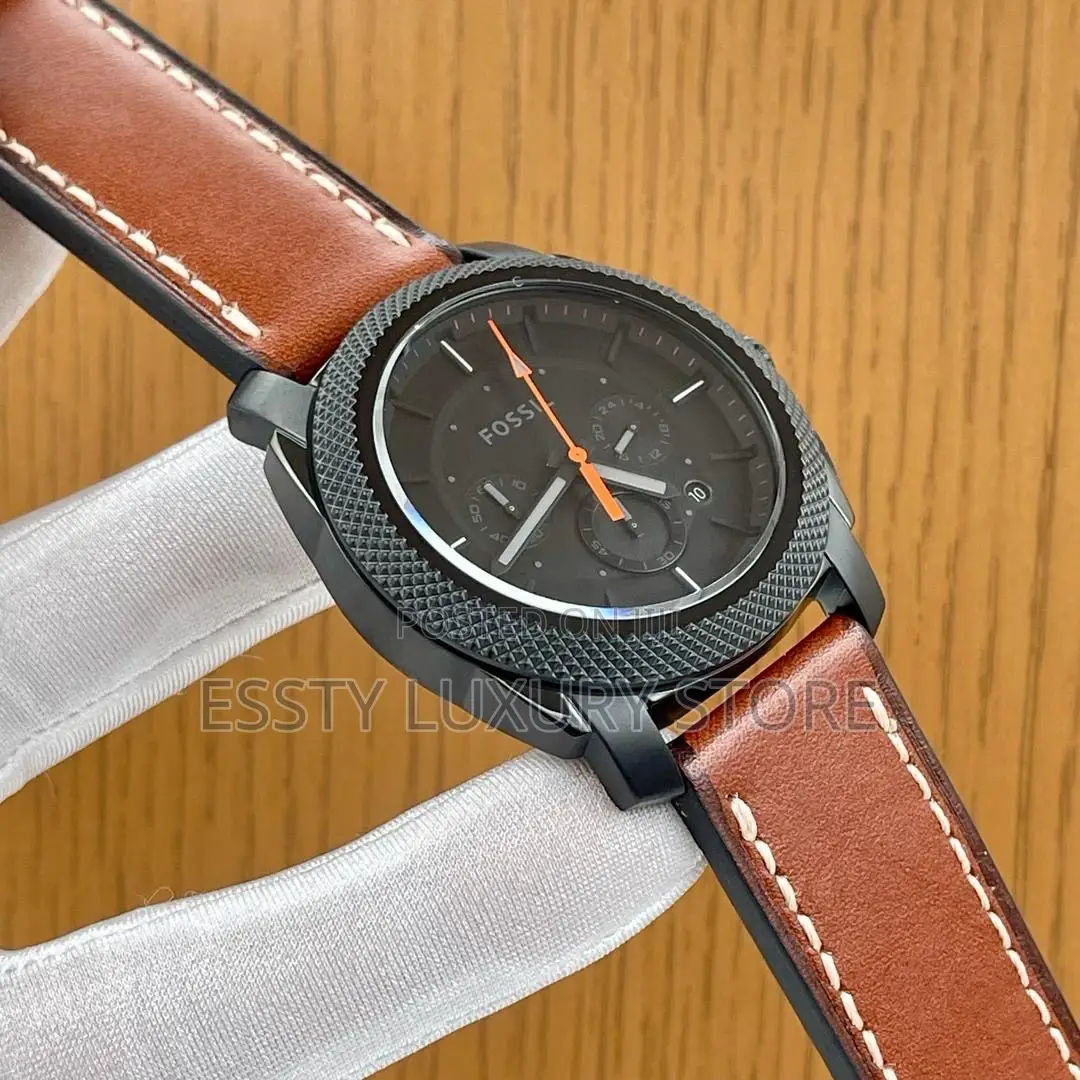 Fossil Quality Luxury Men Genuine Leather Wristwatch