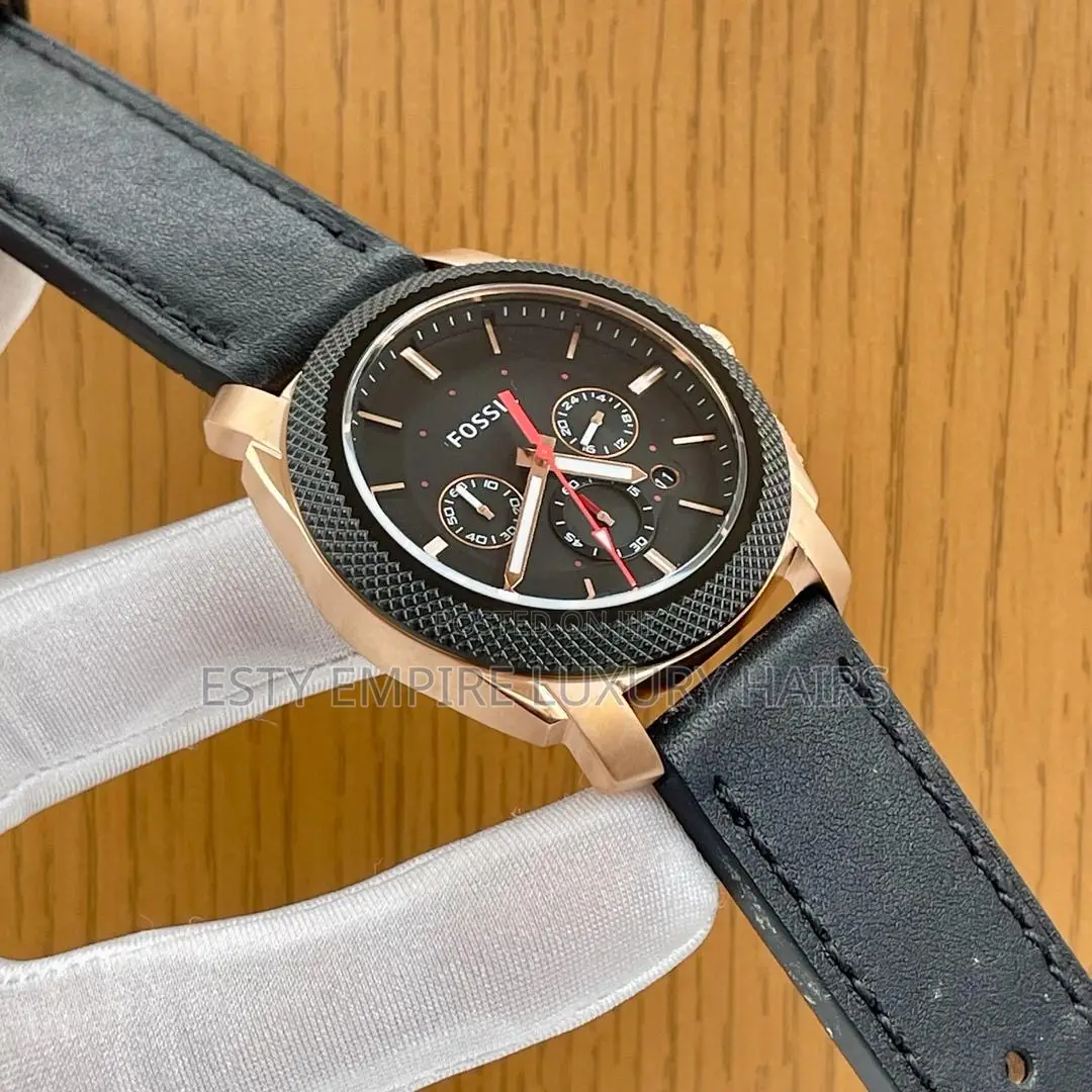 Fossil Quality Luxury Men Genuine Leather Wristwatch
