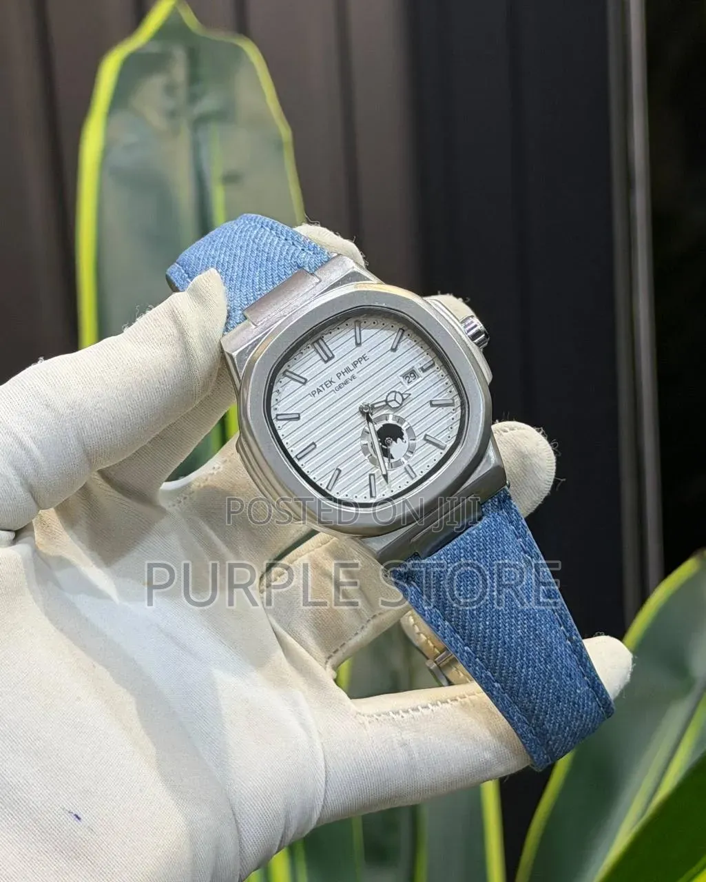 Patek Philippe Canvas Strap Working Down Seconds Watch
