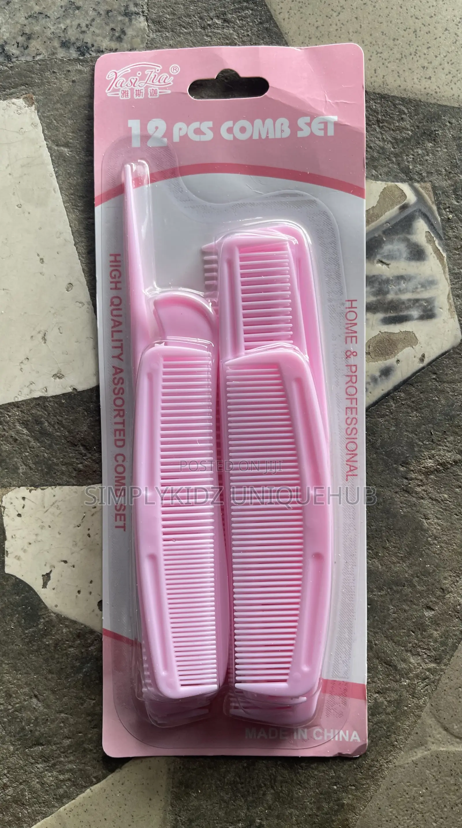 Baby & Kids Assorted Colored Plastic Hair Combs - 12 Pieces