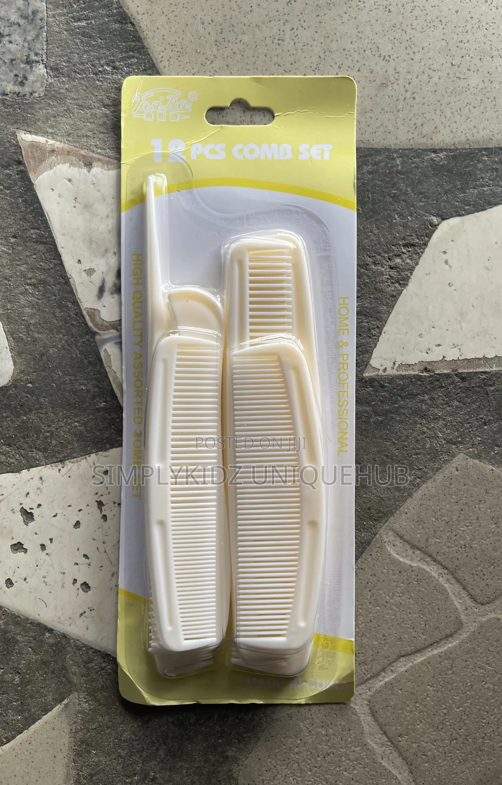 Baby & Kids Assorted Colored Plastic Hair Combs - 12 Pieces