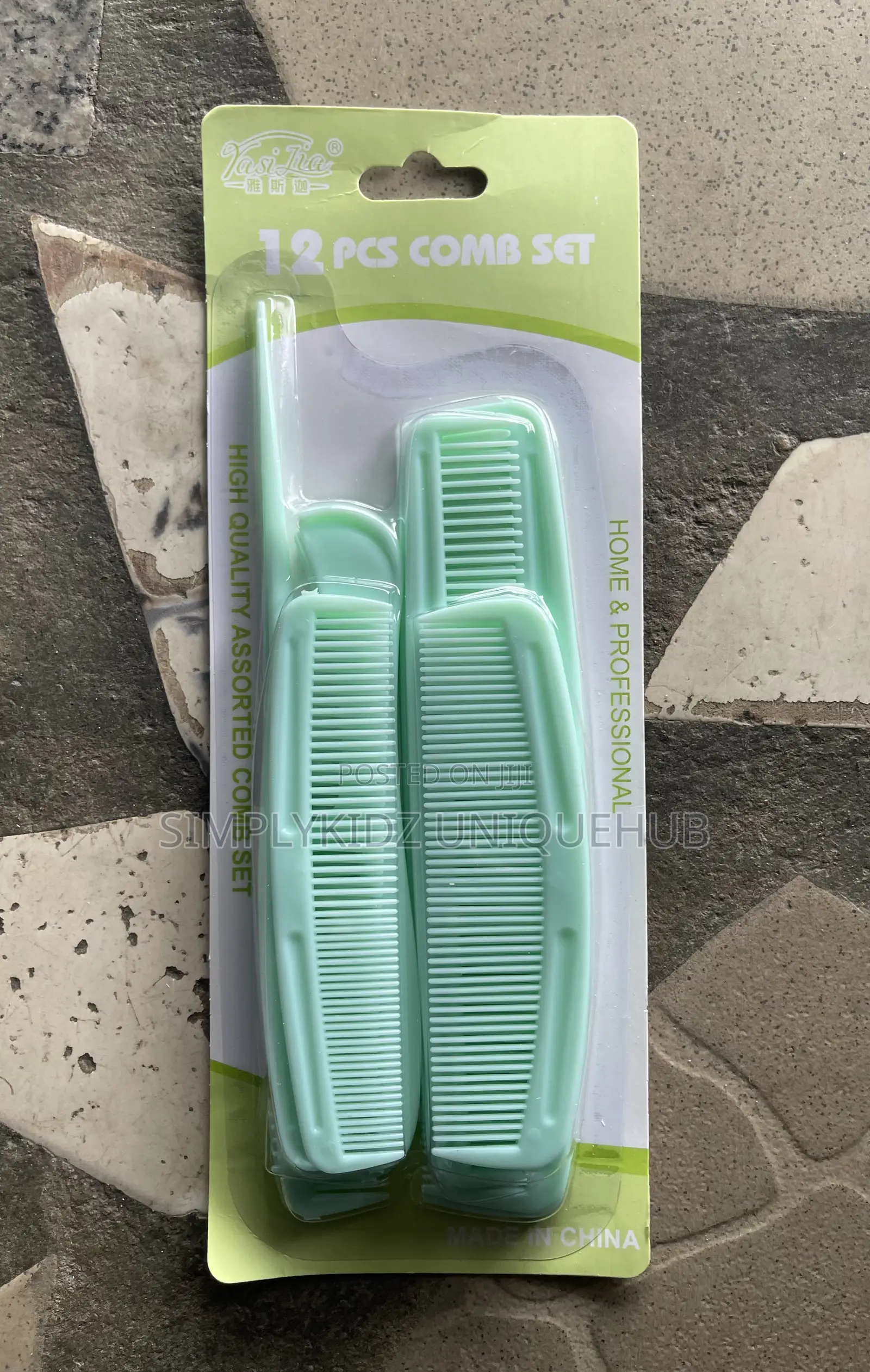 Baby & Kids Assorted Colored Plastic Hair Combs - 12 Pieces