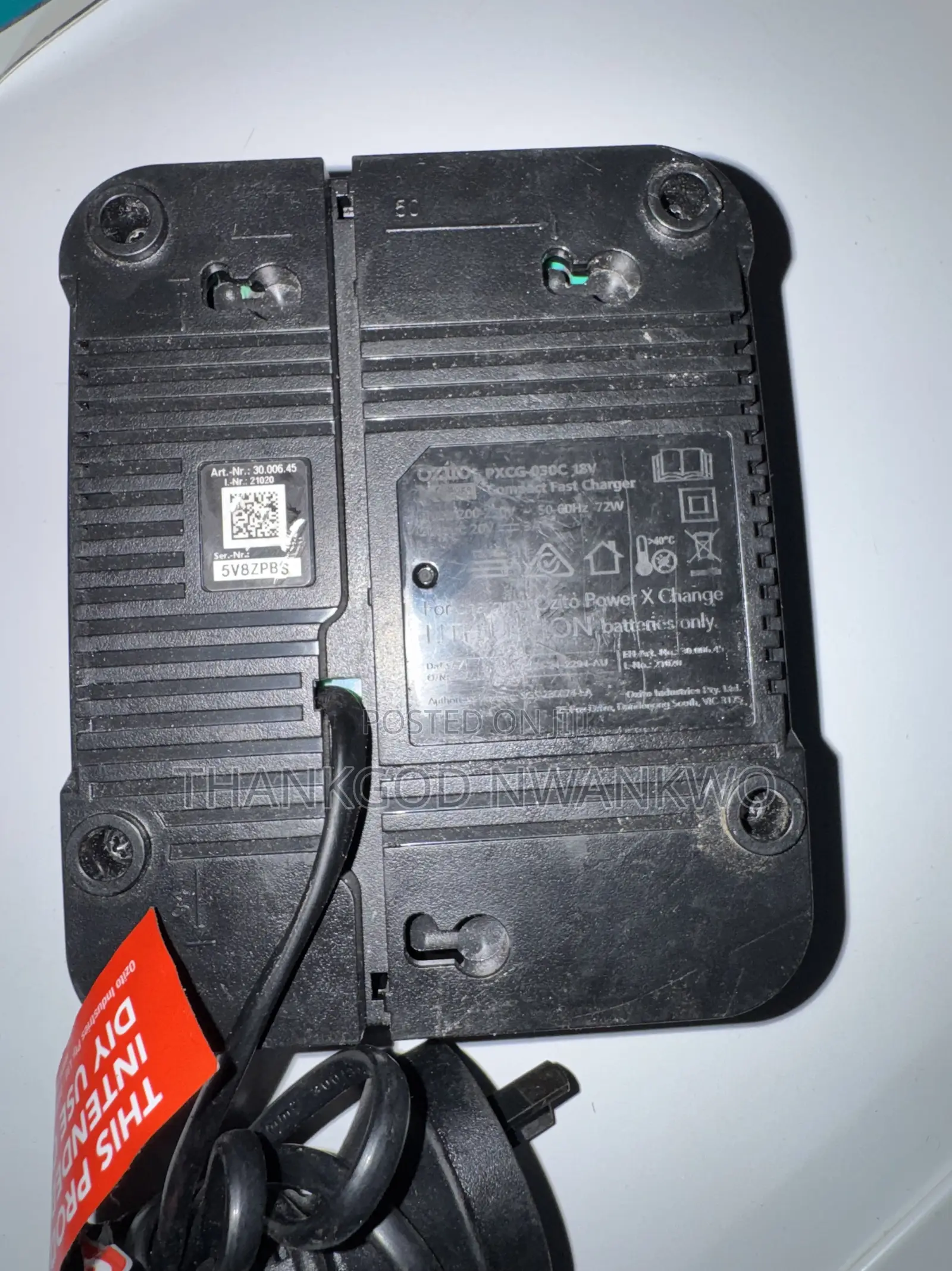 Ozito/Einhell 18v Battery Charger