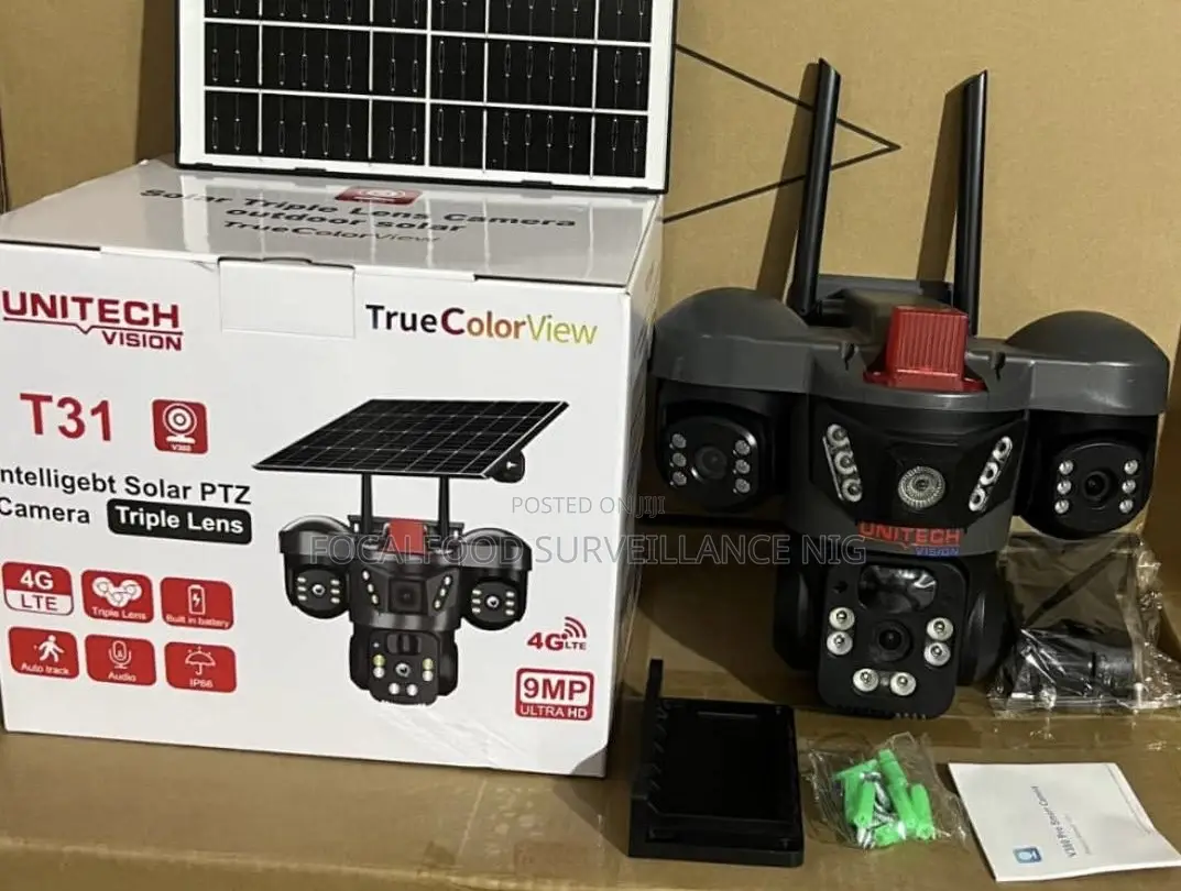 Intelligent Solar 3 Lens Rotating PTZ 4g Waterproof Camera