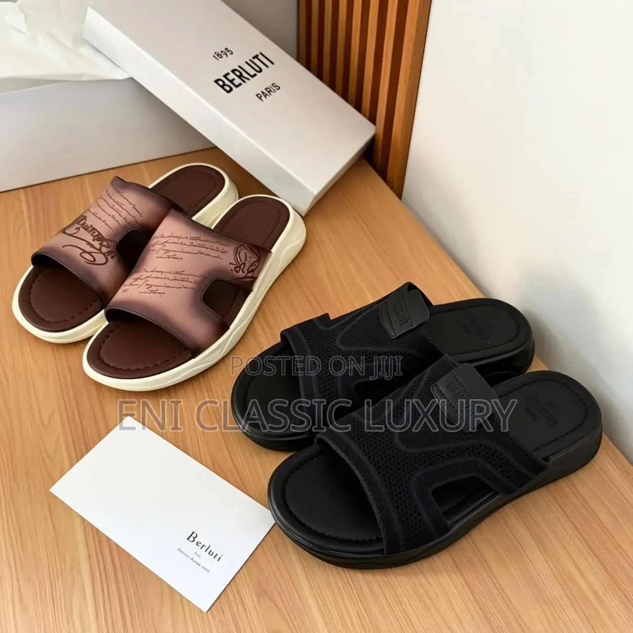 Pure Quality Luxury Men's Slippers Berluti Best Quality Well Banded
