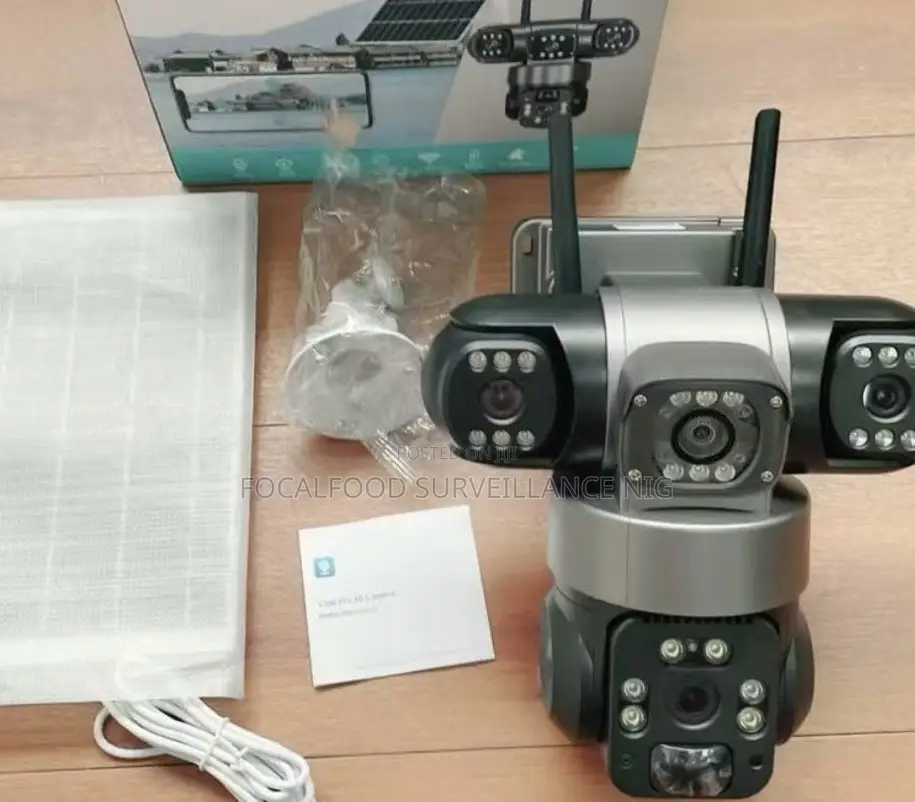 3 Lens Lens 4g Solar CCTV Camera – Wireless Outdoor PTZ Security Cam