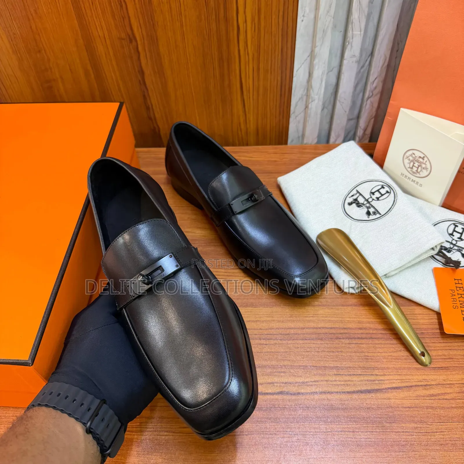 Luxury Update  
Hermes Charlie Loafers. 
Available I