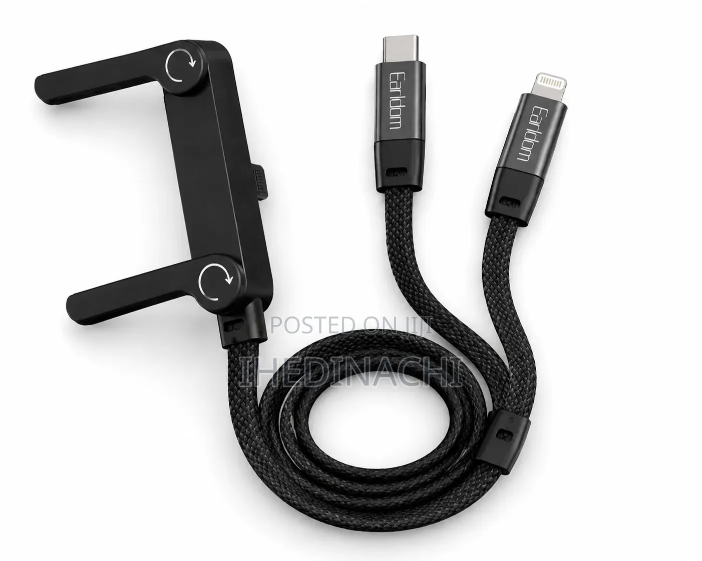 30watt Earldom 3 - In -1 Charger Cable With Laptop Phone Stand