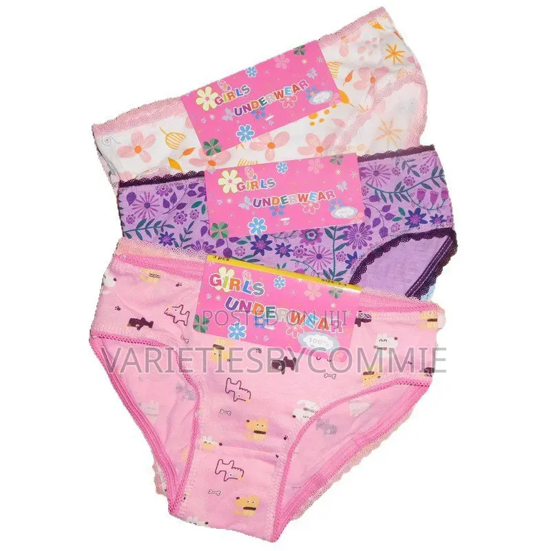 Kids' Girls Underwear – 3pcs Cotton Panties