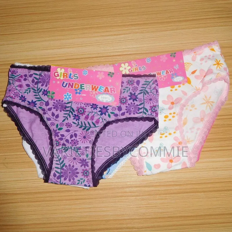 Kids' Girls Underwear – 3pcs Cotton Panties