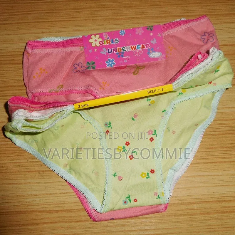 Kids' Girls Underwear – 3pcs Cotton Panties
