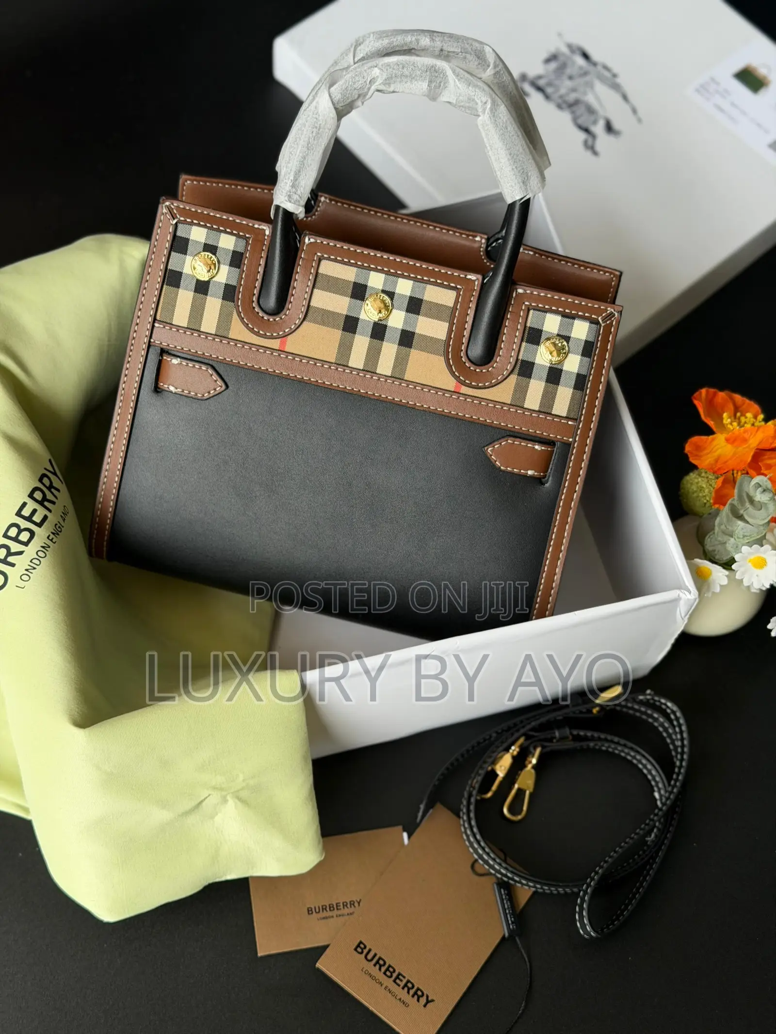 Luxury Burberry Calfskin Vintage Bag