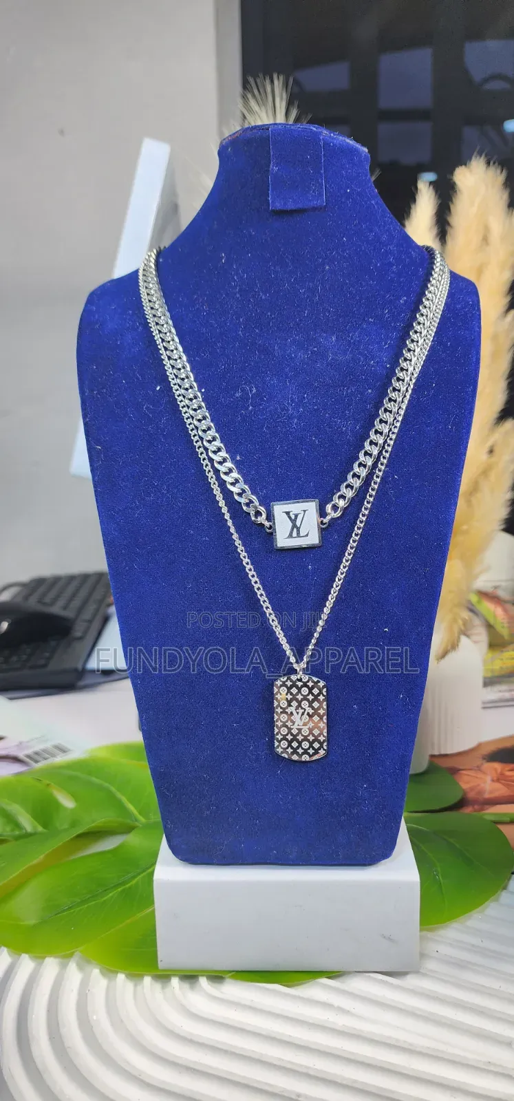Urban Monogram Layered Chain