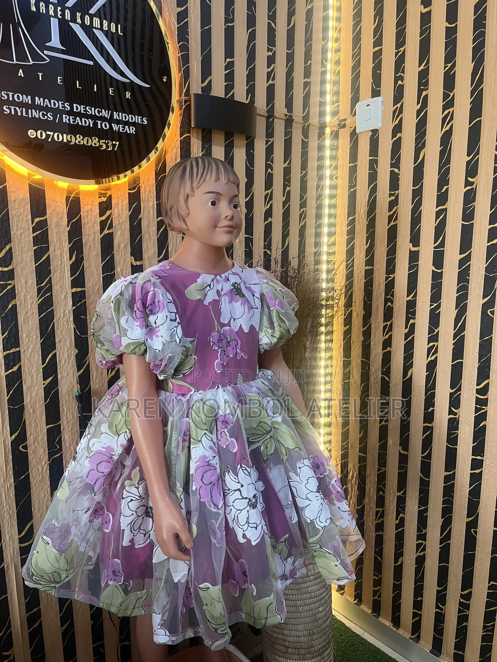 Pink Floral Girls Birthday Dress | Princess Style