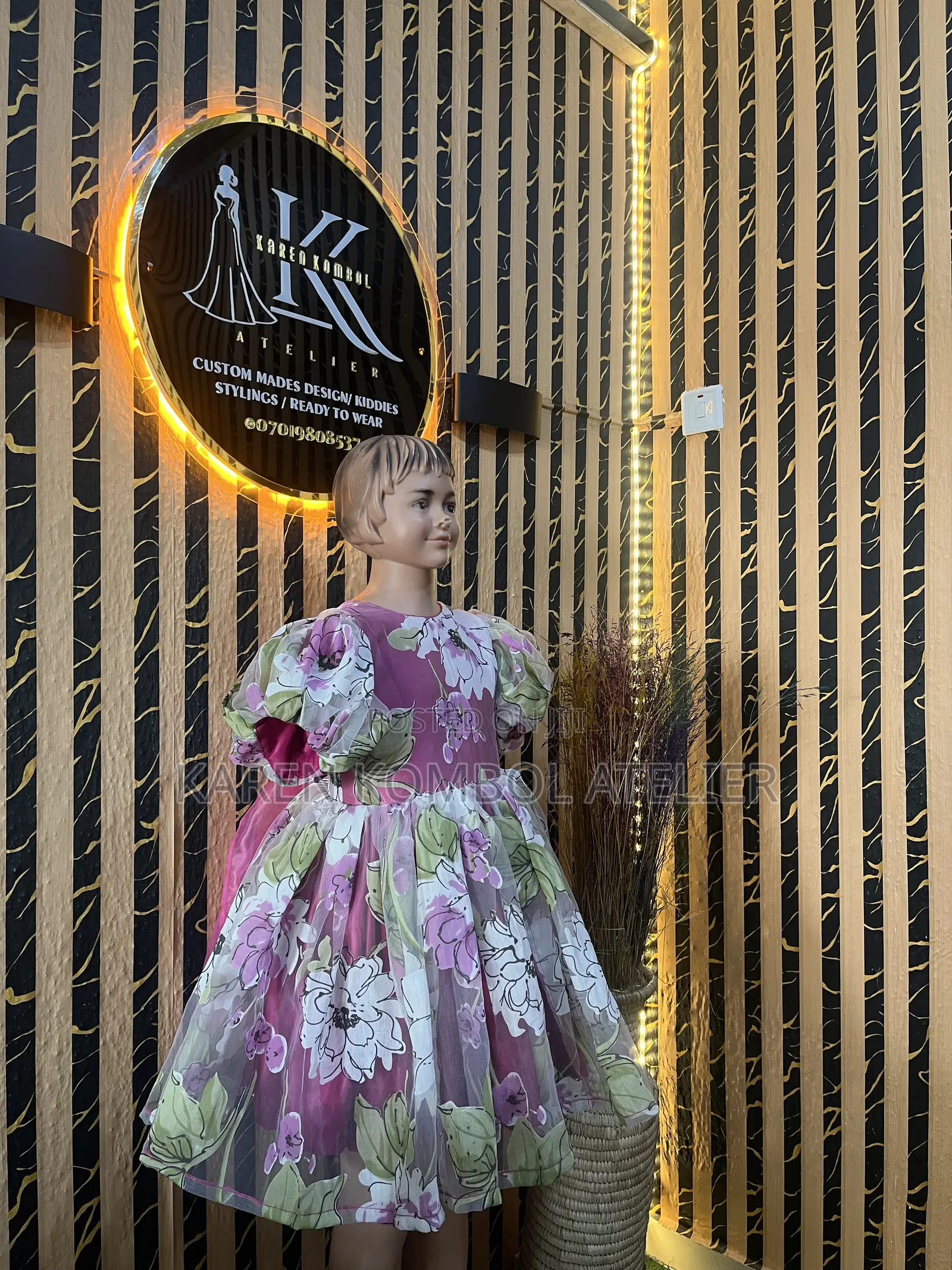 Pink Floral Girls Birthday Dress | Princess Style
