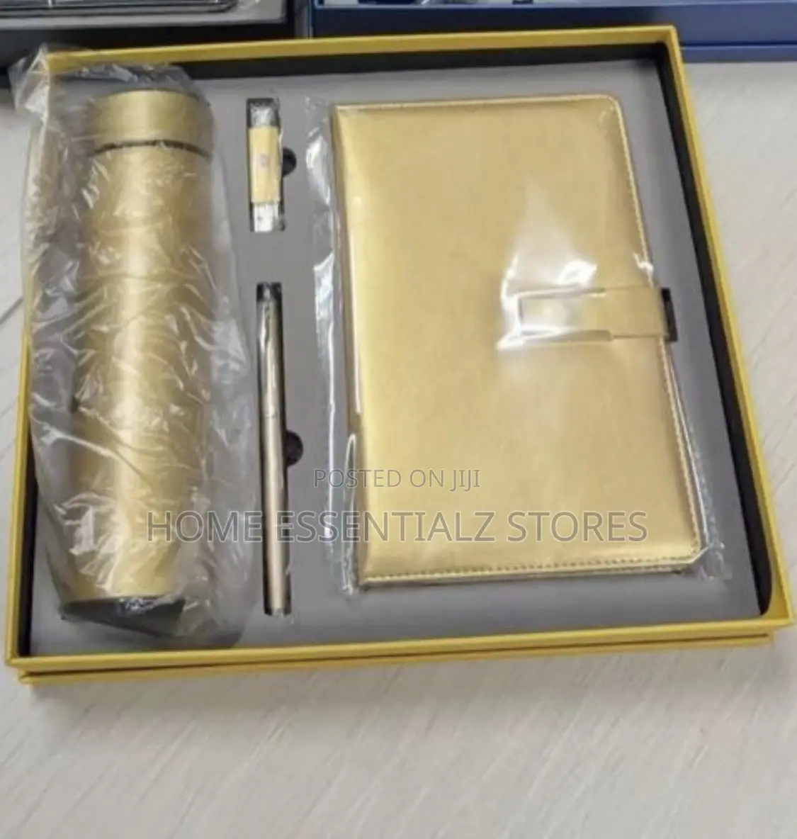 4-in-1 Luxury Corporate Gift Set - Flask, Notebook, Pen, Usb Gift Box