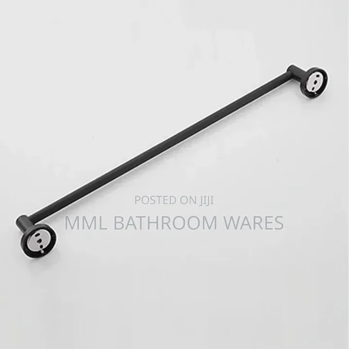 Modern Black Stainless Steel Single Towel Rail Bar