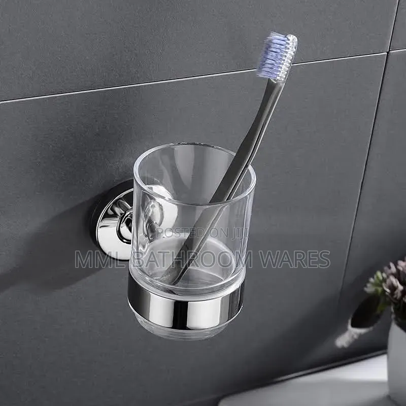 Stainless Steel Single Cup Toothbrush Holder