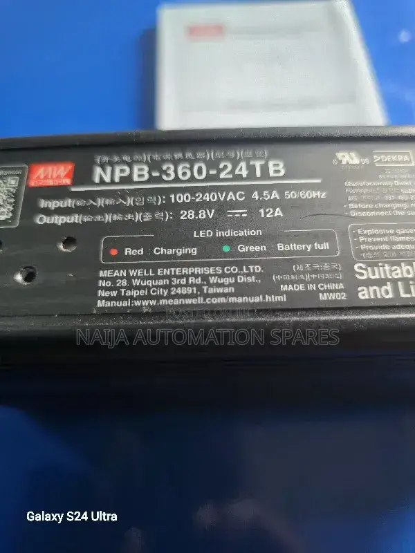 Mean Well | NPB-360-24tb | Battery Charger 364w 27.6v 12a 2 3 Stage