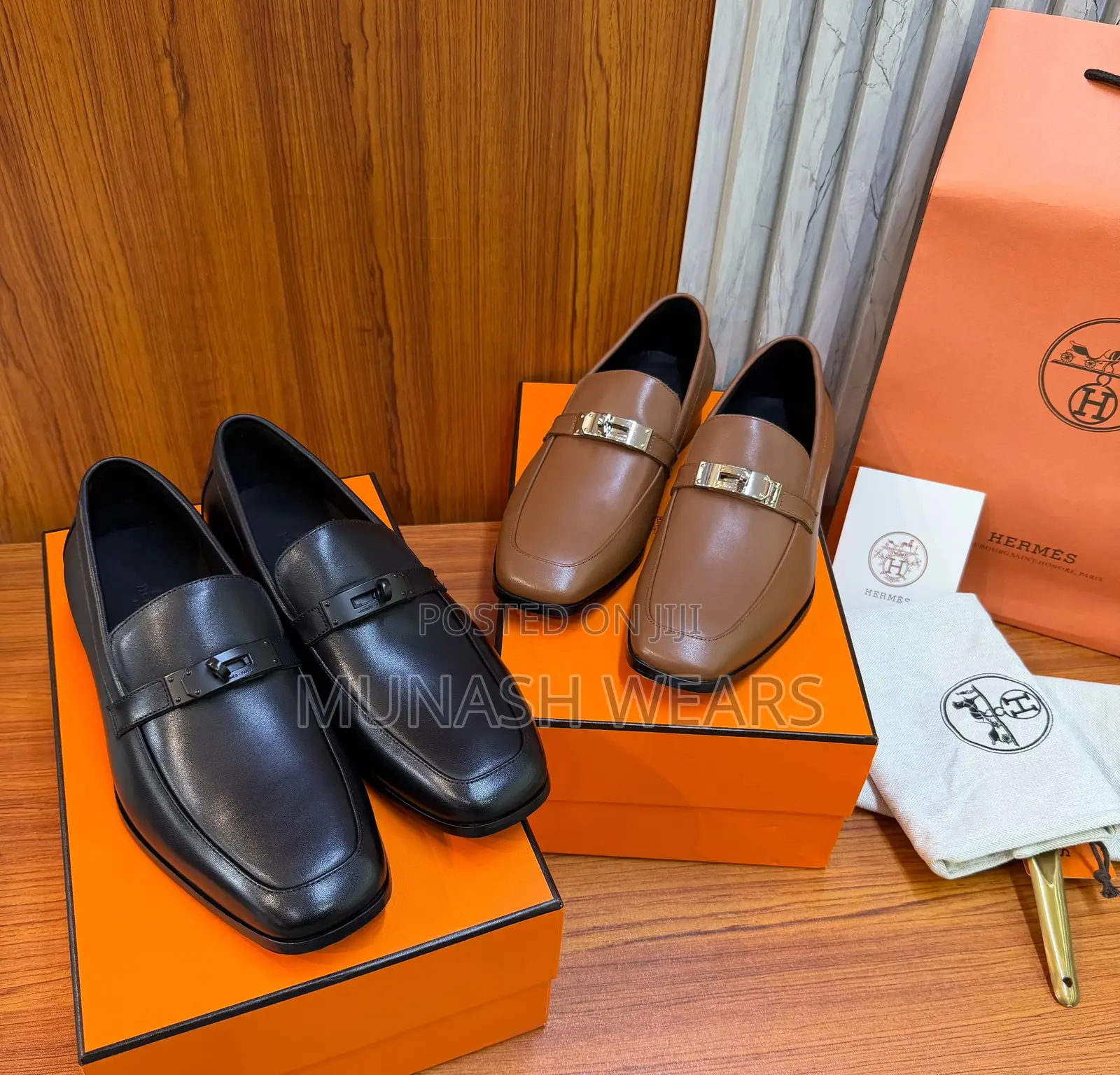 Italian Hermes Shoes for Men 40-46 Available Fully Boxed