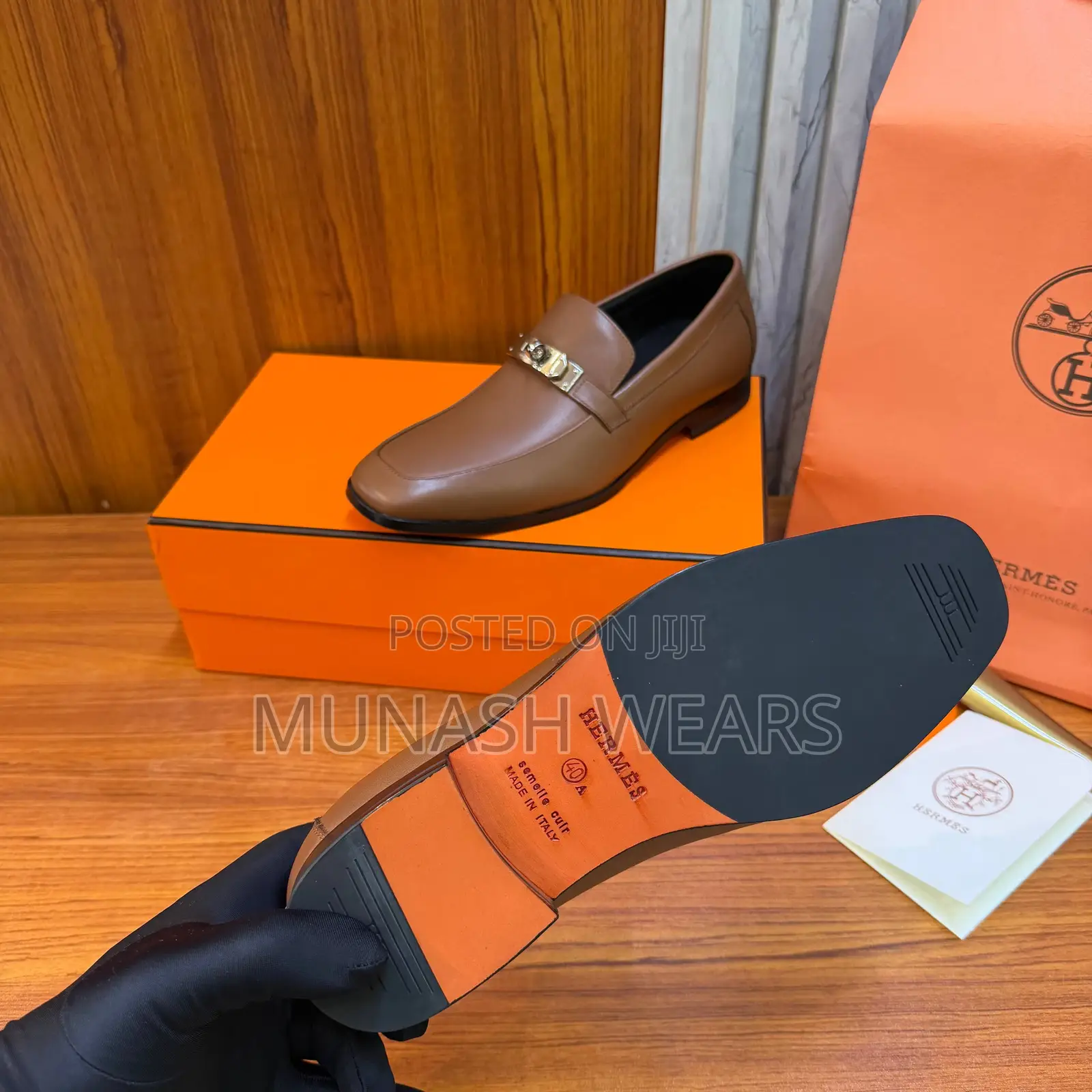 Hermes Calfskin Destin Leather Loafers 40-46