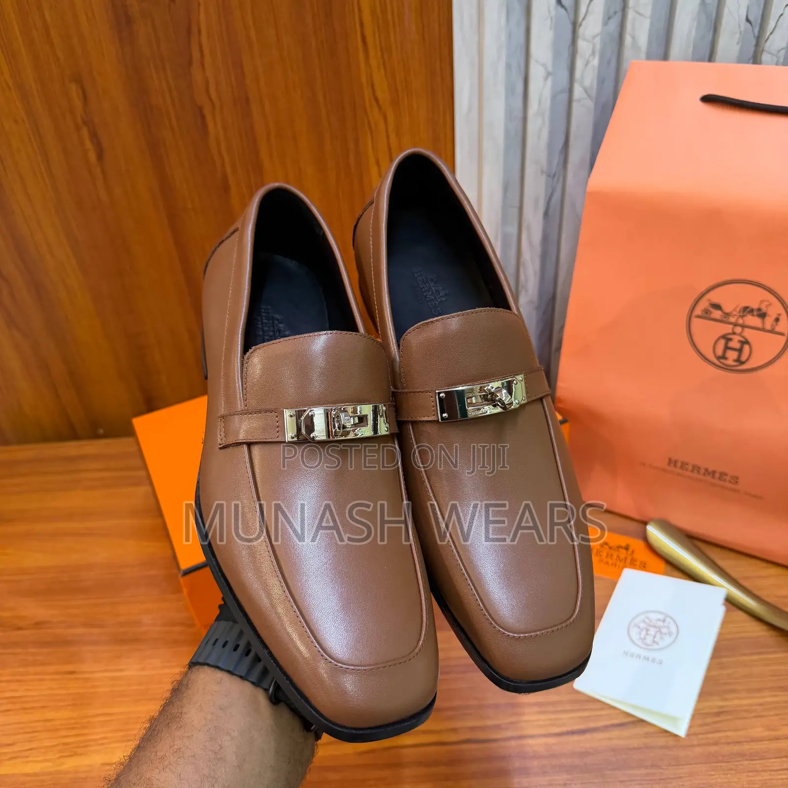 Hermes Calfskin Destin Leather Loafers 40-46