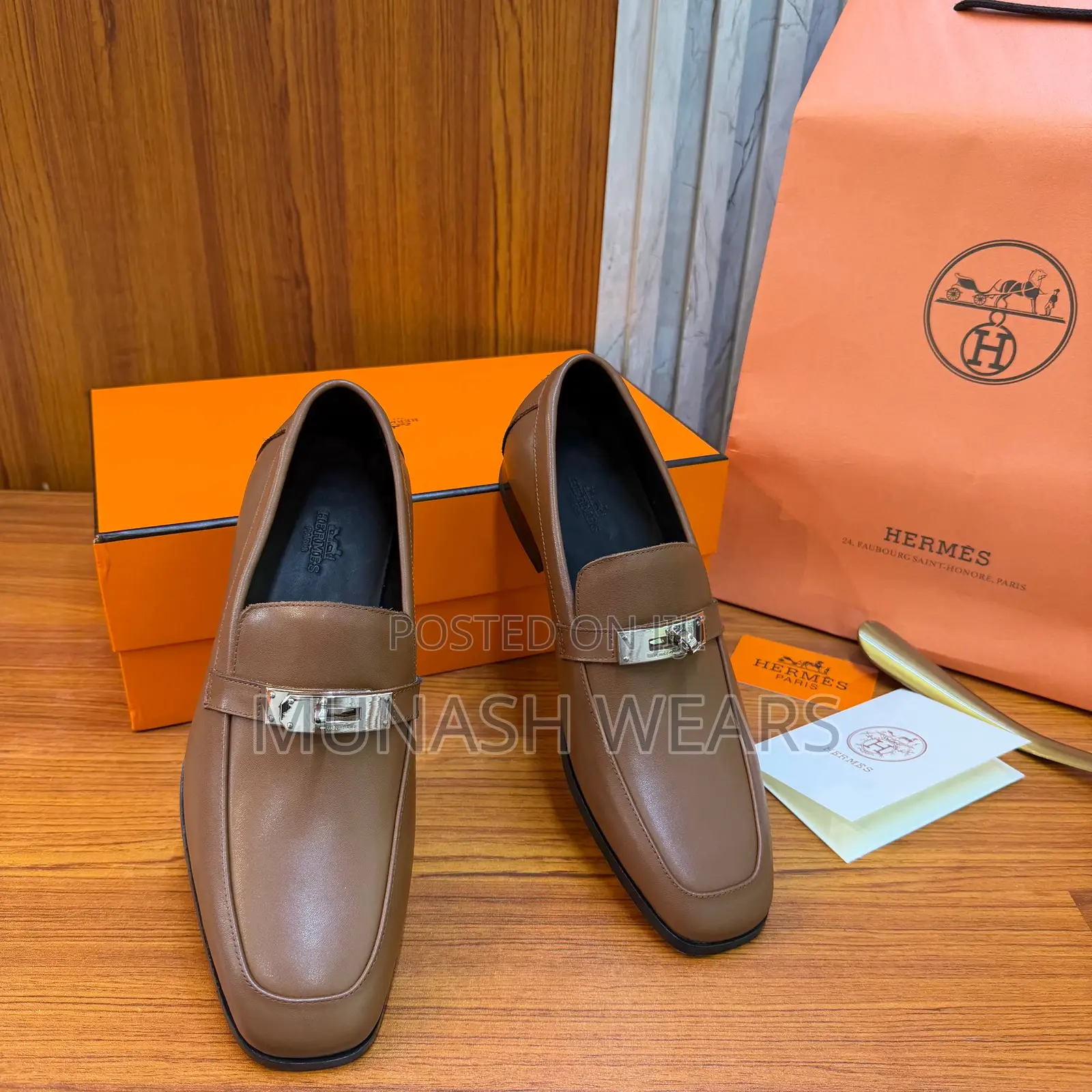 Hermes Calfskin Destin Leather Loafers 40-46