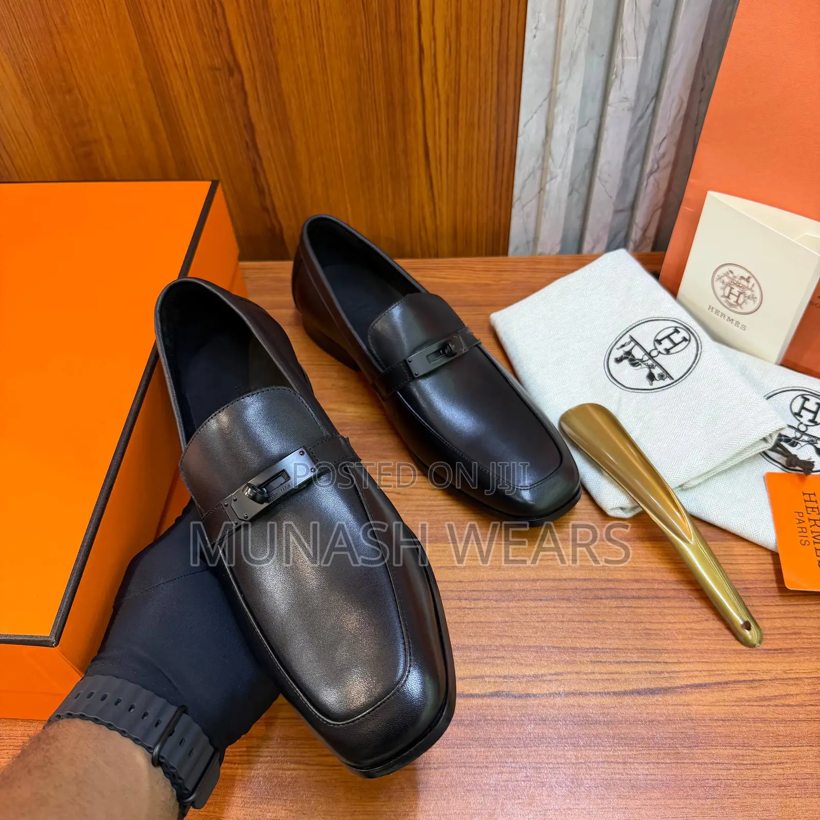 Hermes Calfskin Destin Leather Loafers 40-46