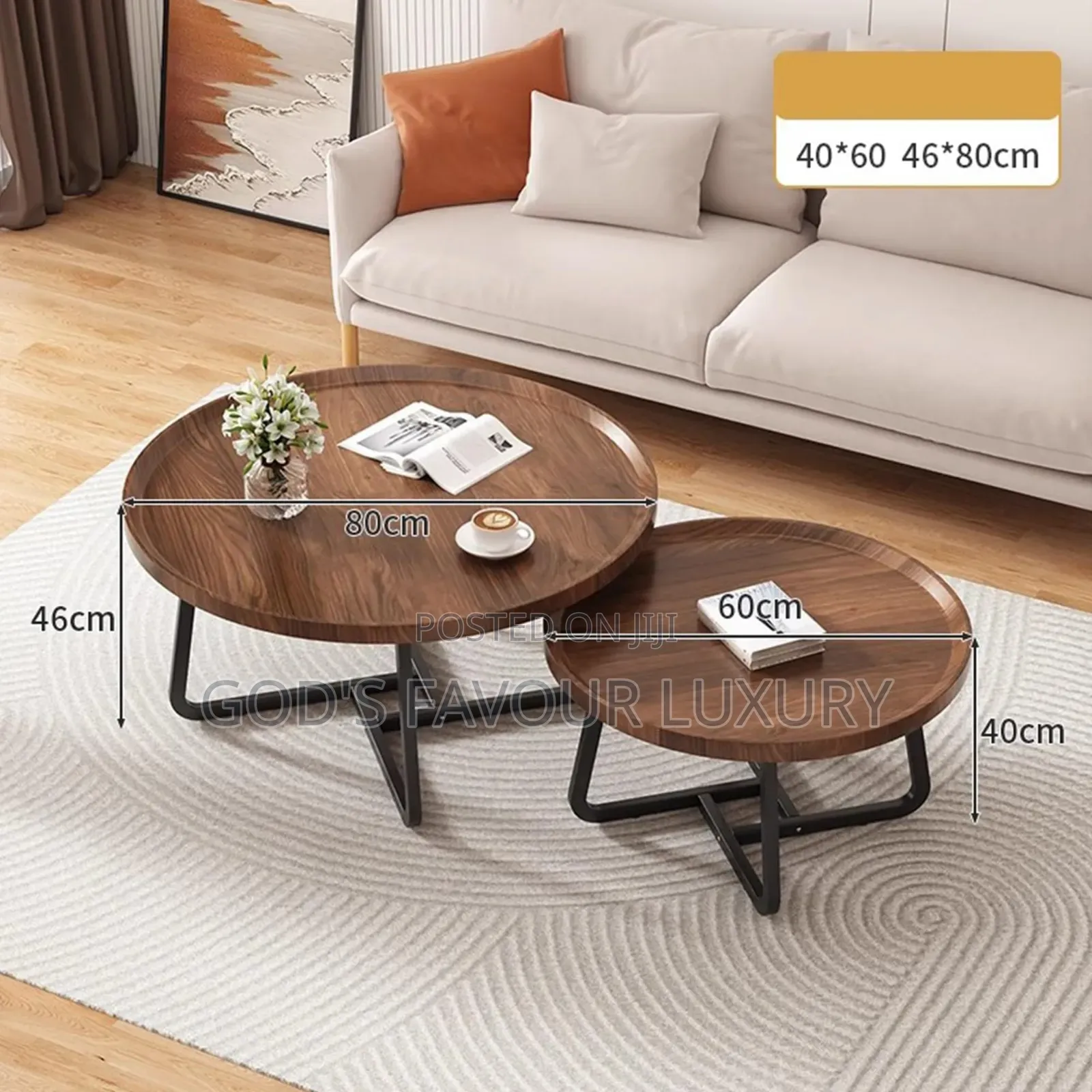 Wooden Center Table and Side Stool.