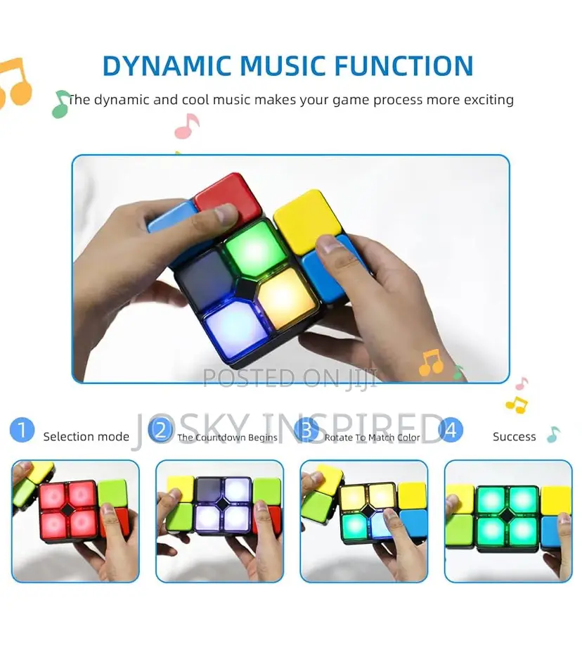 Electronic Handheld Game Fidget Toys Logic Games Flip, Rubiks Cube