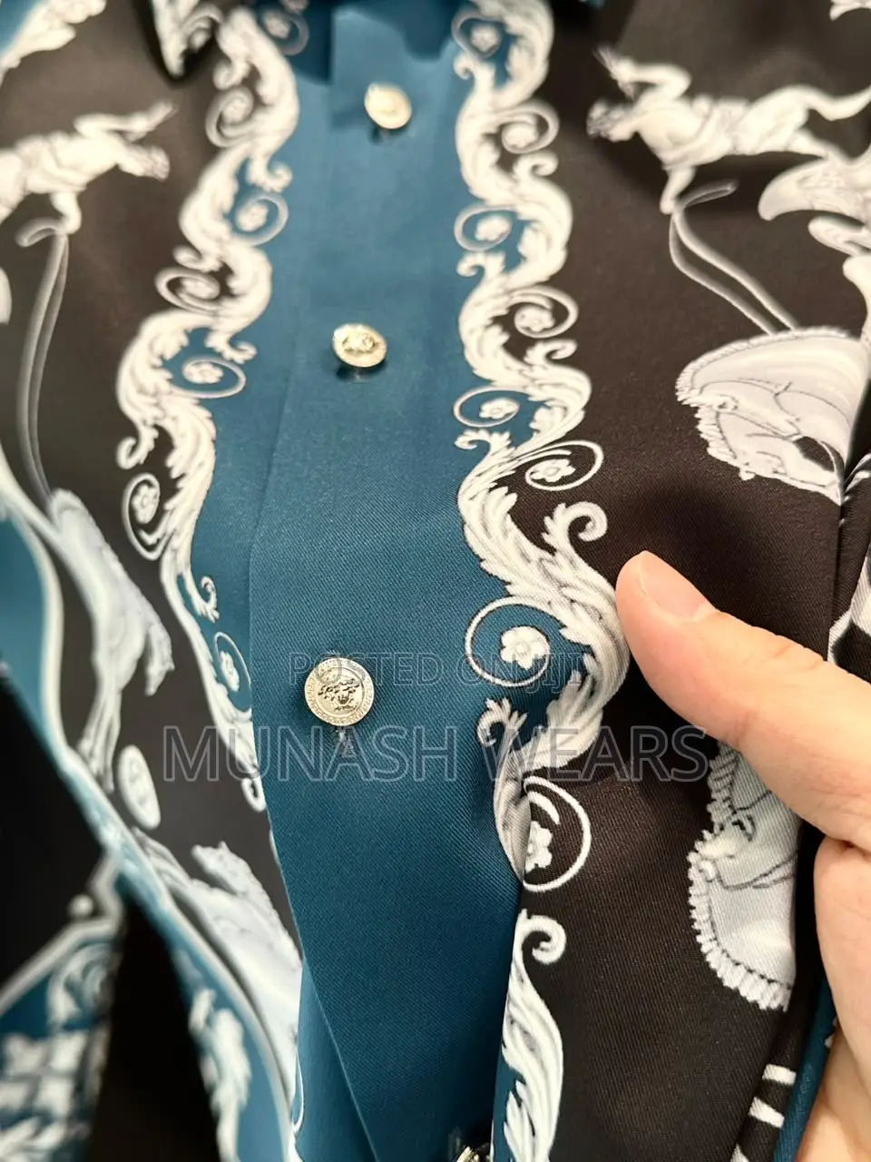 Versace Couture Luxury Blue Shirt