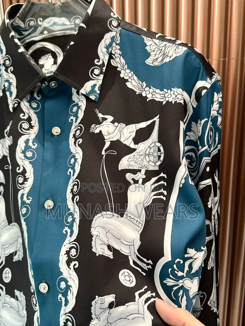 Versace Couture Luxury Blue Shirt