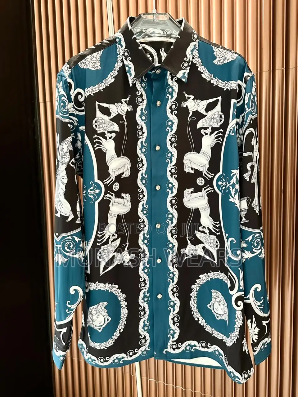 Versace Couture Luxury Blue Shirt