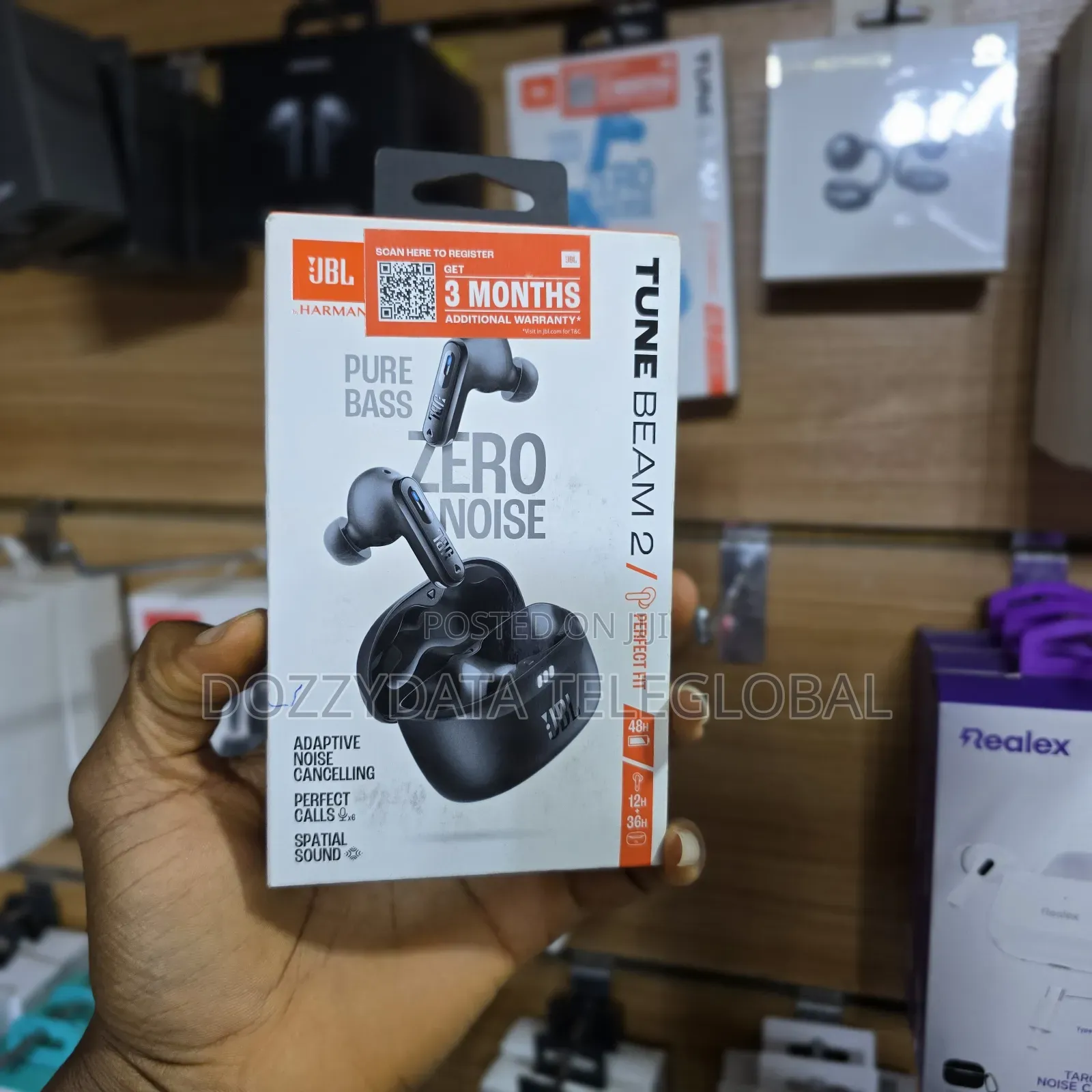 JBL Tune Beam 2 Wireless Earbuds (Black)