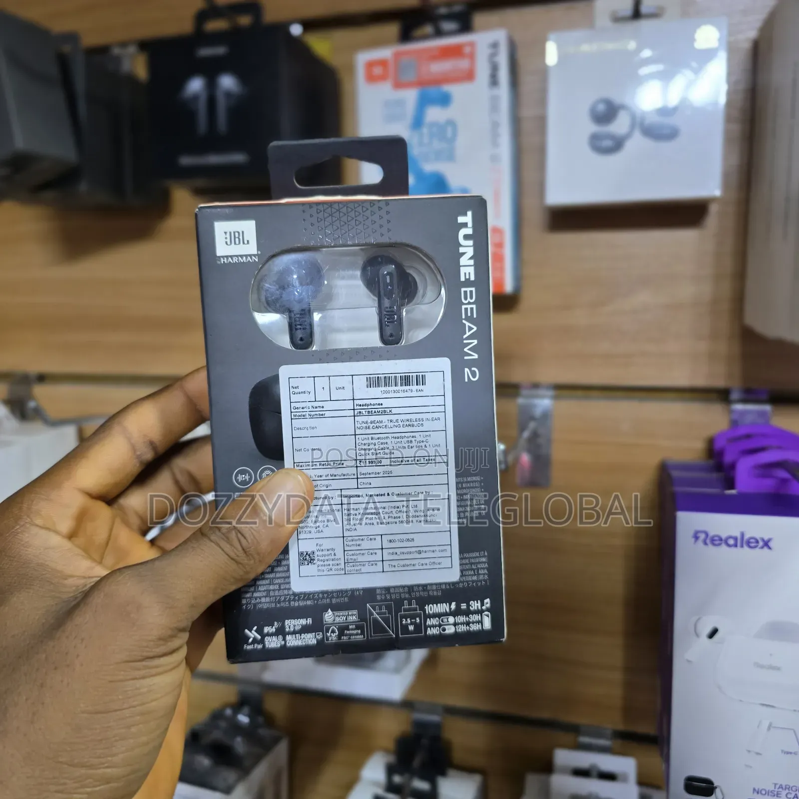 JBL Tune Beam 2 Wireless Earbuds (Black)