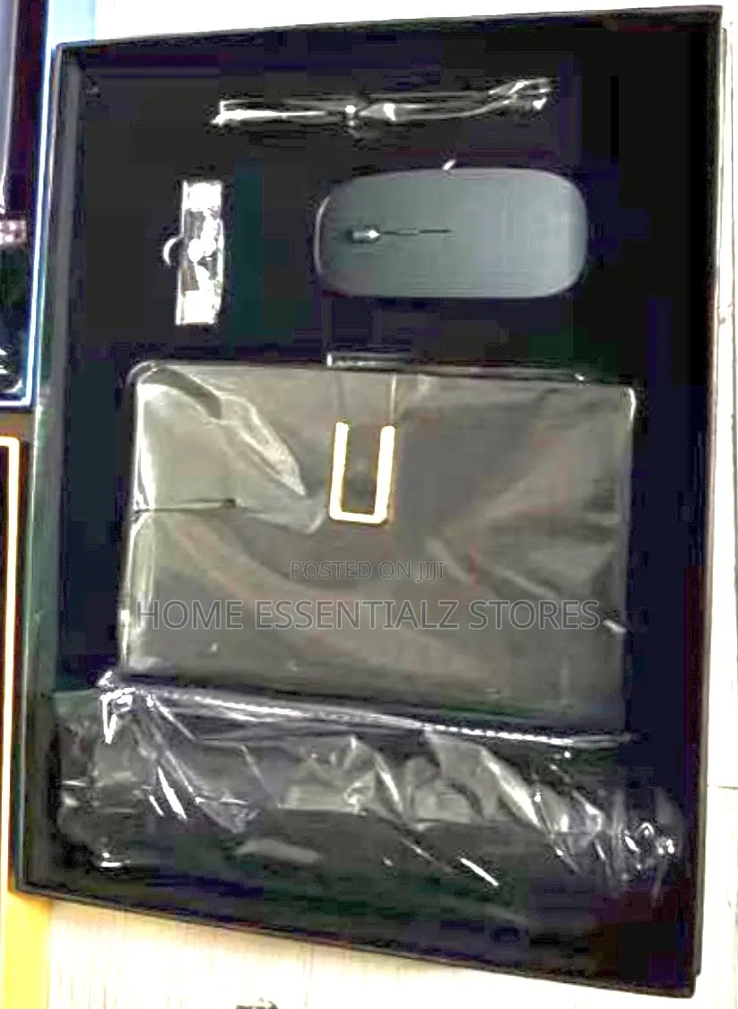 5-in-1 Corporate Gift Set- Flask, Notebook, Pen, Mouse Usb in Gift Box