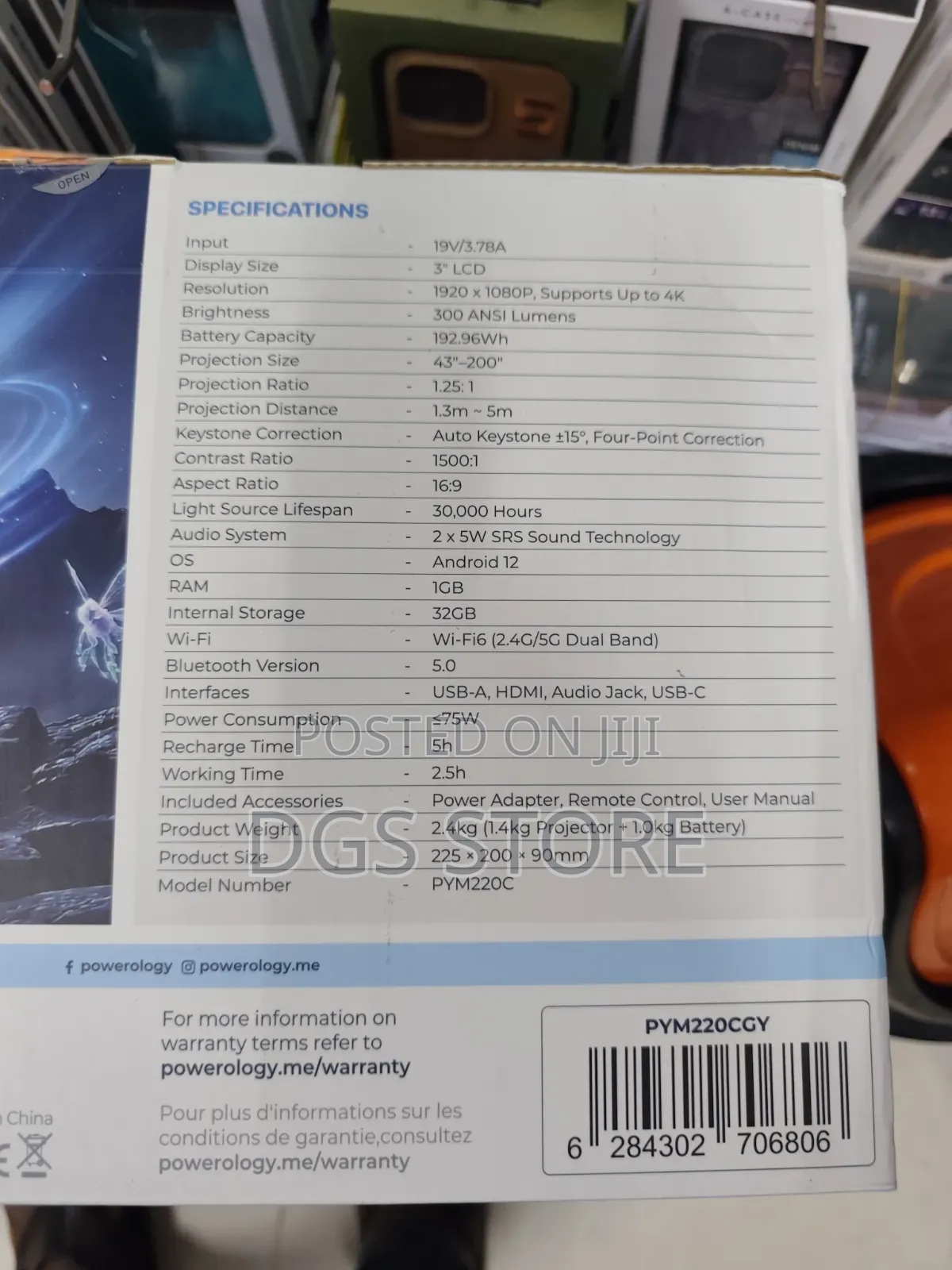 Powerology Visionarc Portable Smart Projector