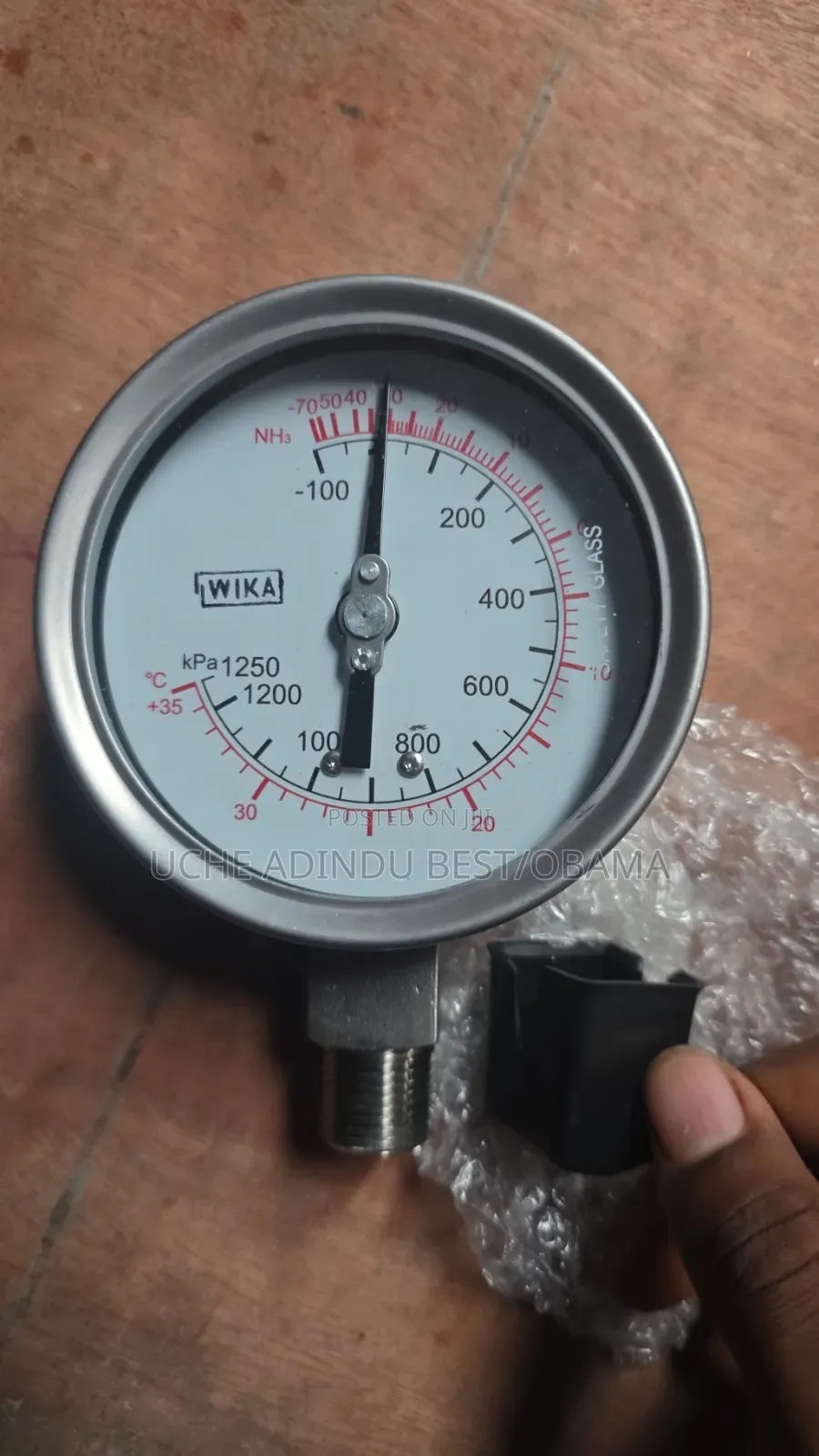 Pressure Gauge 4inches -100+1250kpa Original