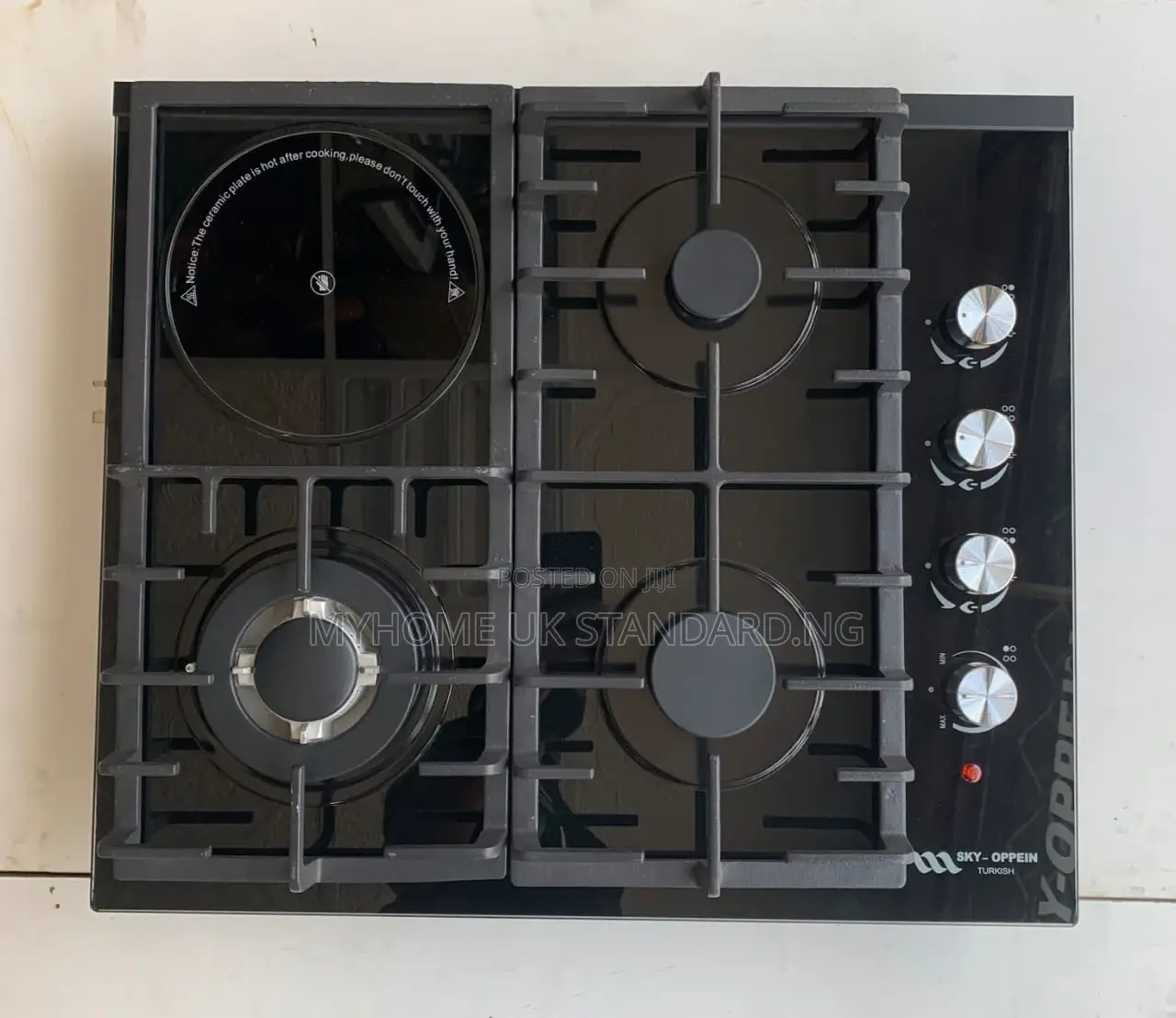Turkish Built-in Gas 60cm Cooker 3 Gas Burners and 1 Electric Hotplate