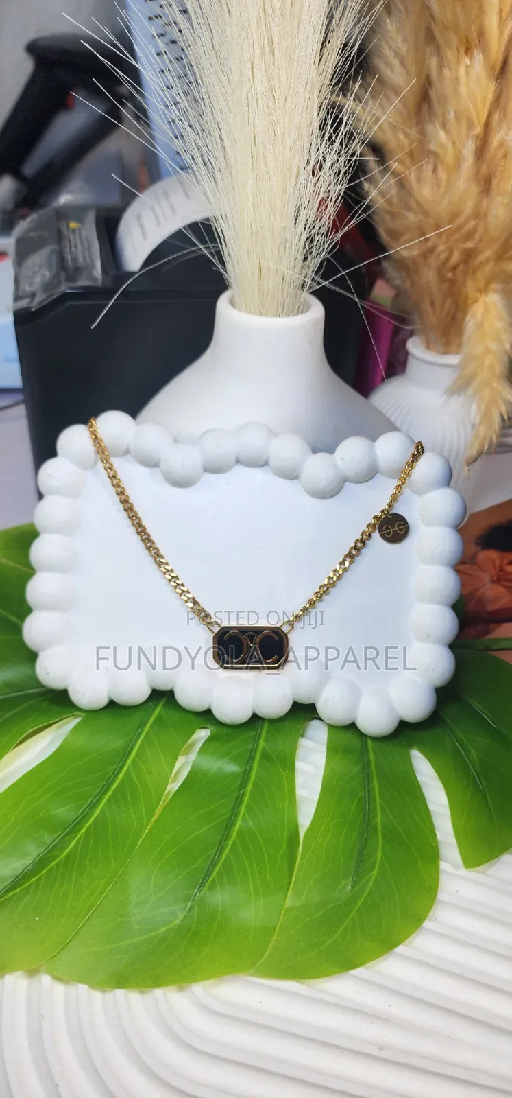 Noir Emblem Chain Necklace