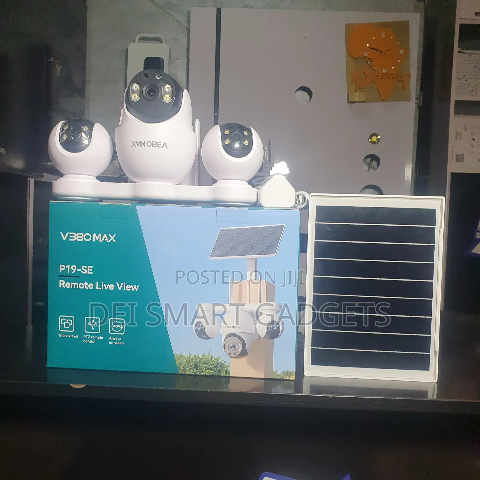 6mp V380max Triple Lens Solar PTZ Camera