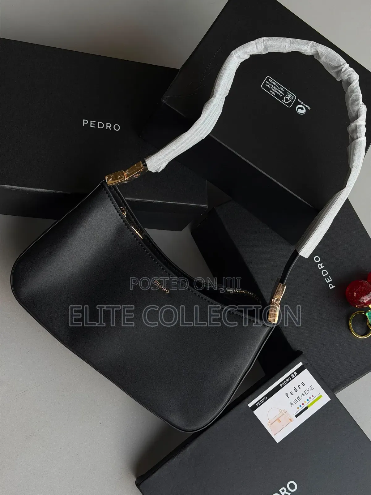 Pedro Shoulder Stylish Bag Brown • Offwhite • Black Size; Medium