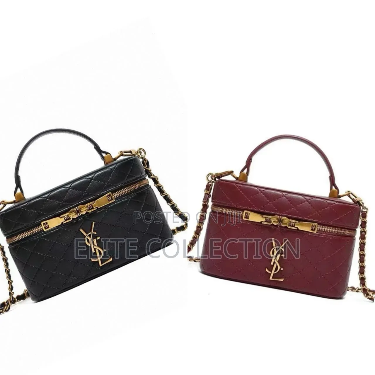 Lux Ysl Gaby Vanity Bag. Colour : Black Comes With Longer Strap