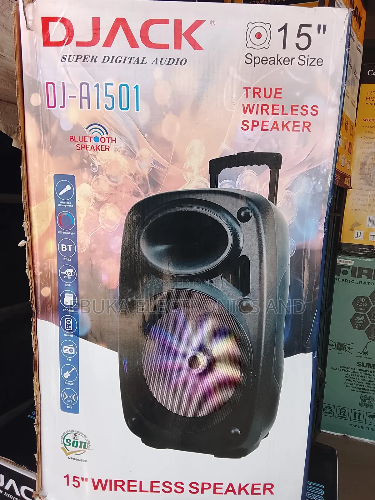 15 Inches Speaker Dj Ack Speaker With Wireless Microphone Is Available