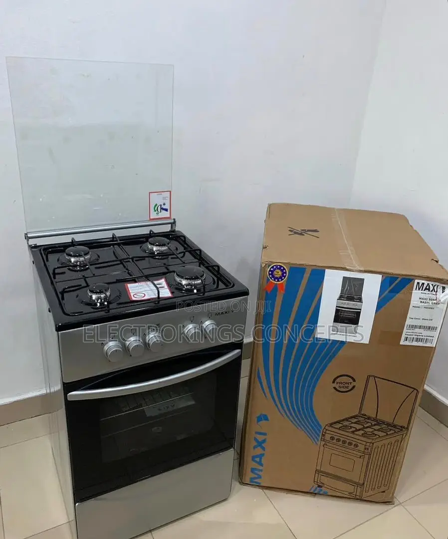Maxi 50by50 4 Burner Standing Gas Cooker | Maxi 5050 4b Basic Black