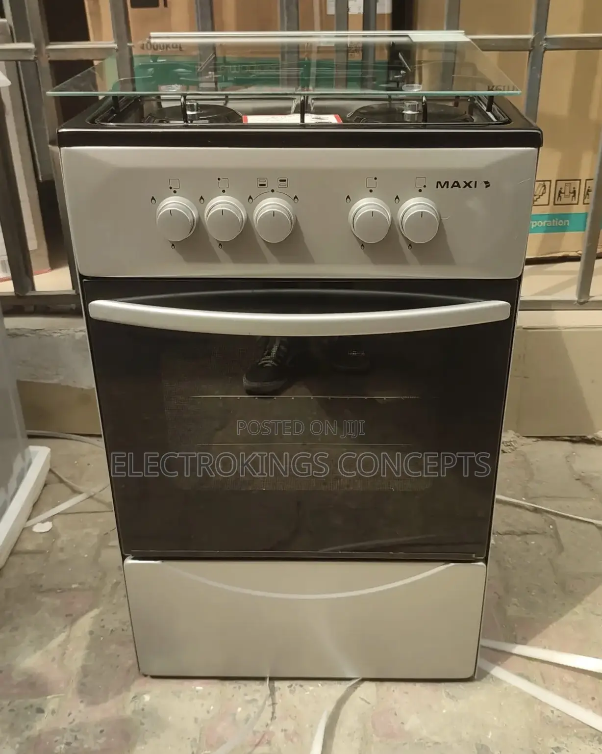 Maxi 50cm 4-Burner Gas Cooker With Auto Ignition Maxi 50504b Igl Inox