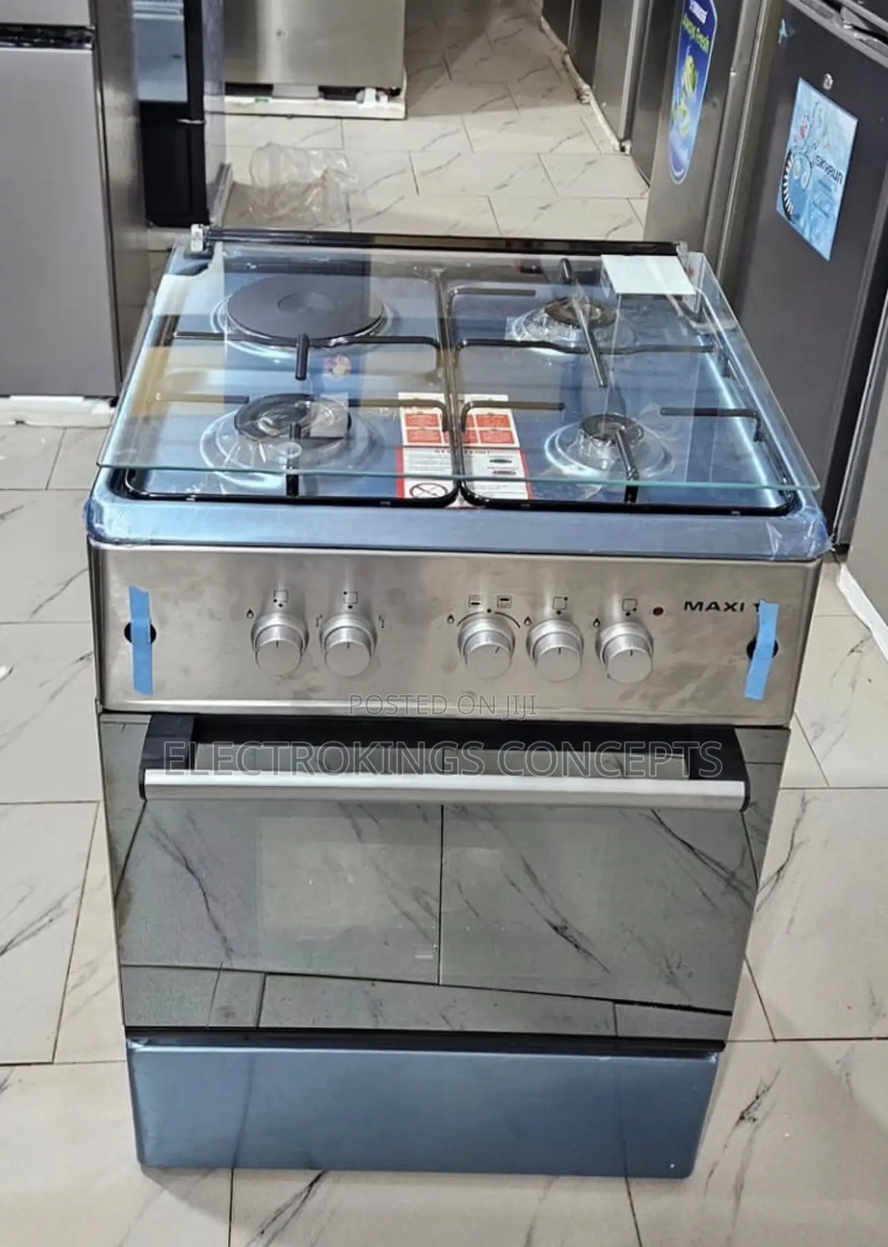 Maxi 60x60 Inox Gas Cooker | 3+1 Burners | Model 6060 M4