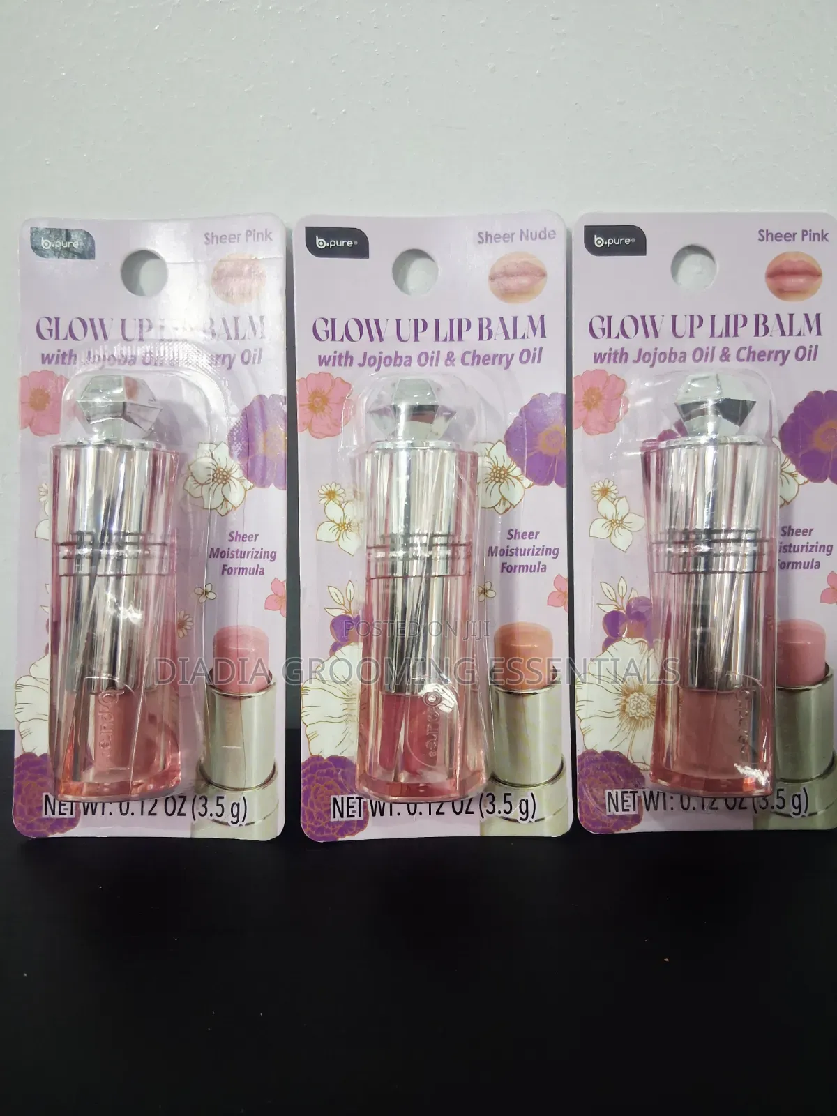 B.Pure Glow Up Lip Balm: Sheer Pink and Sheer Nude.