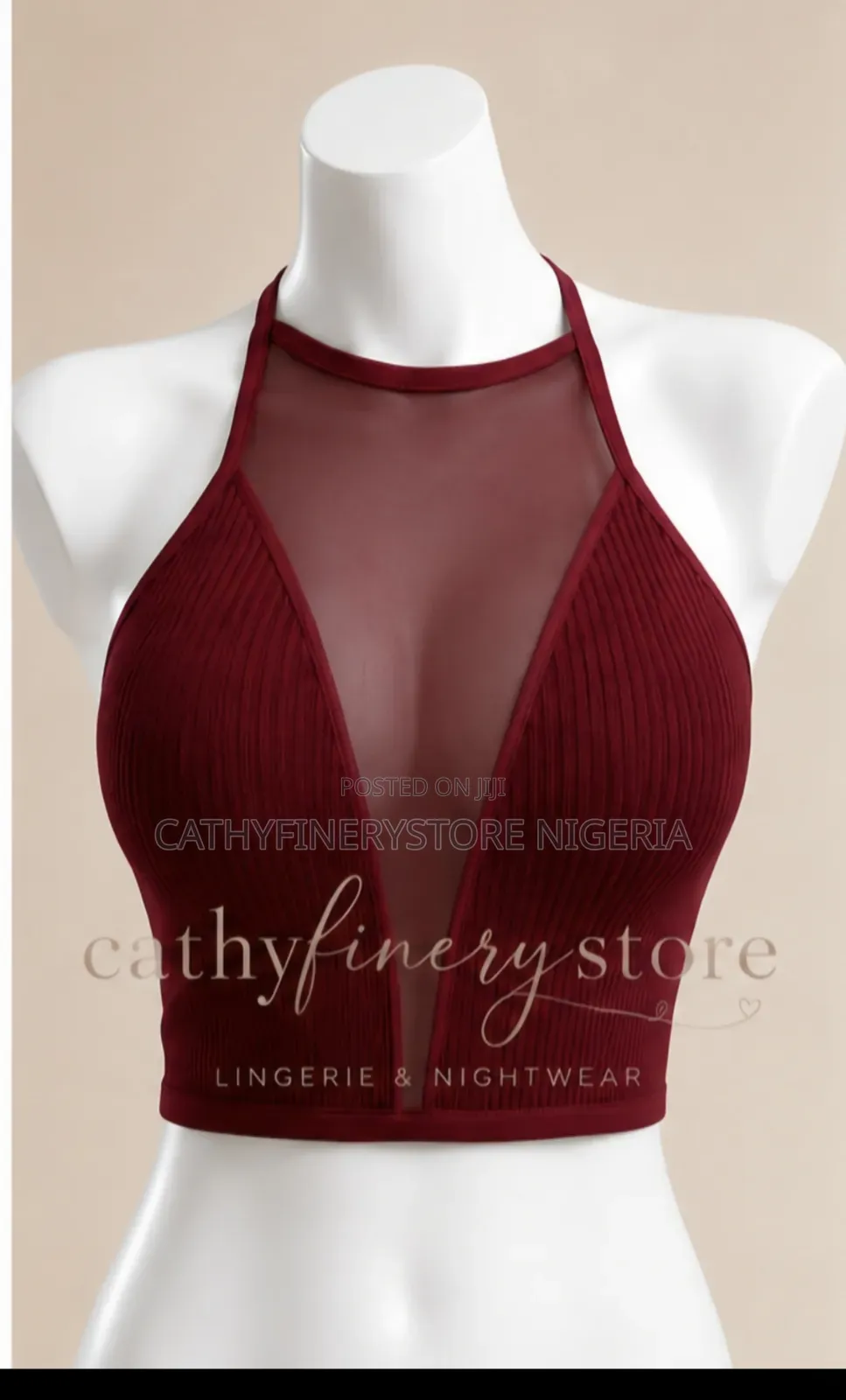 Ladies Open Chest Meash Crop Top Tank Top Camisole